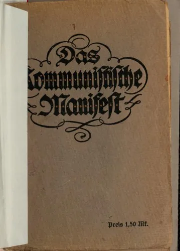 Manifest der Kommunistischen Partei book cover