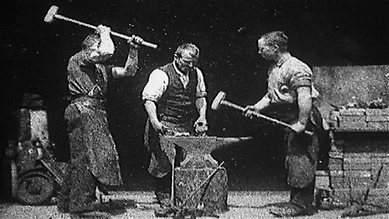 Blacksmithing Scene poster