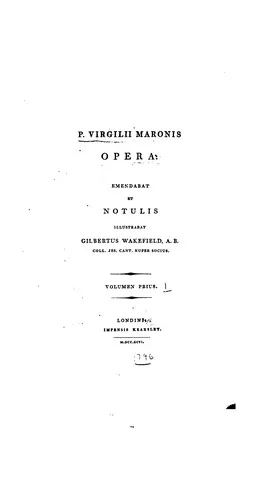P. Virgilii Maronis Opera book cover