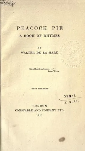 Peacock pie, a book of rhymes book cover