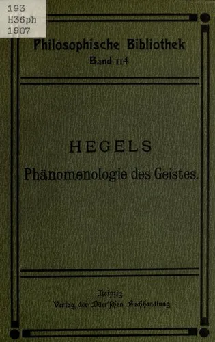 Phänomenologie des Geistes book cover