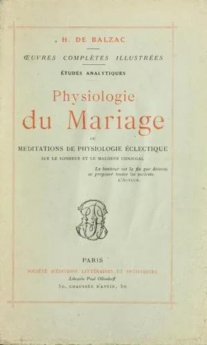 Physiologie du mariage book cover