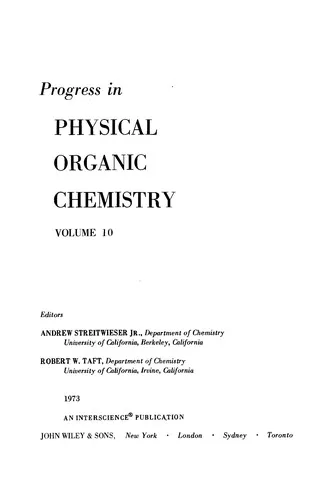 Progress in physical organic chemistry book cover