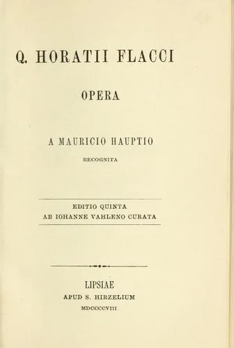 Q. Horatii Flacci opera book cover
