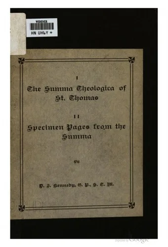 Summa Theologica book cover