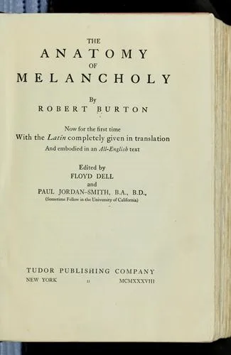 The anatomy of melancholy book cover