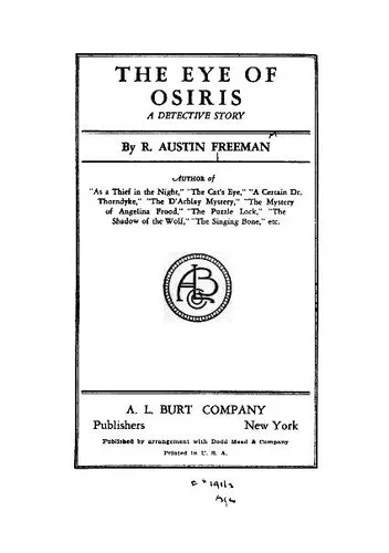 The Eye of Osiris book cover