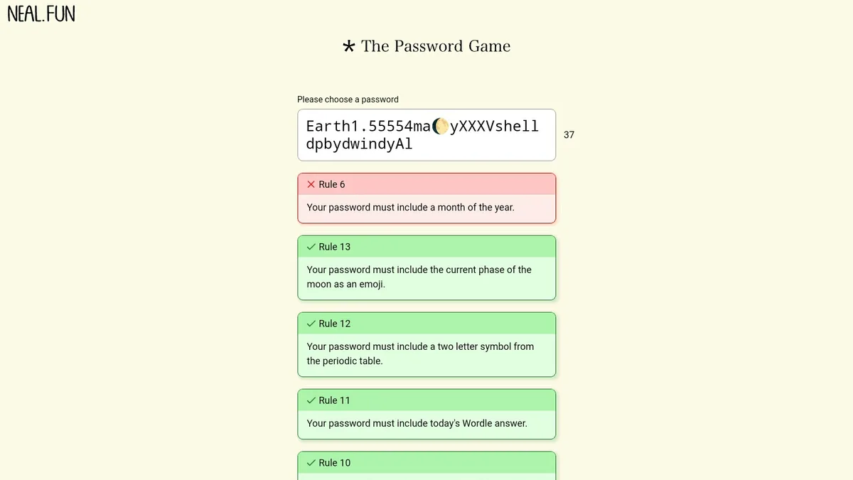 The Password Game