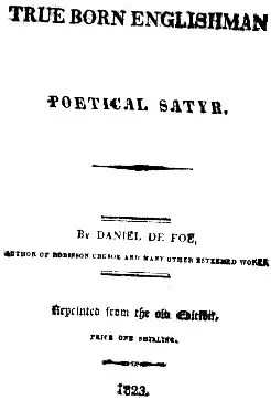 The True-Born Englishman book cover