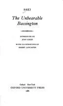 The Unbearable Bassington book cover