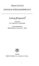 Tractatus logico-philosophicus book cover