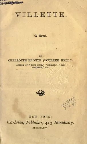 Villette, a novel book cover