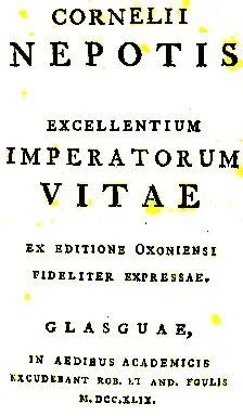 Vitae excellentium imperatorum book cover