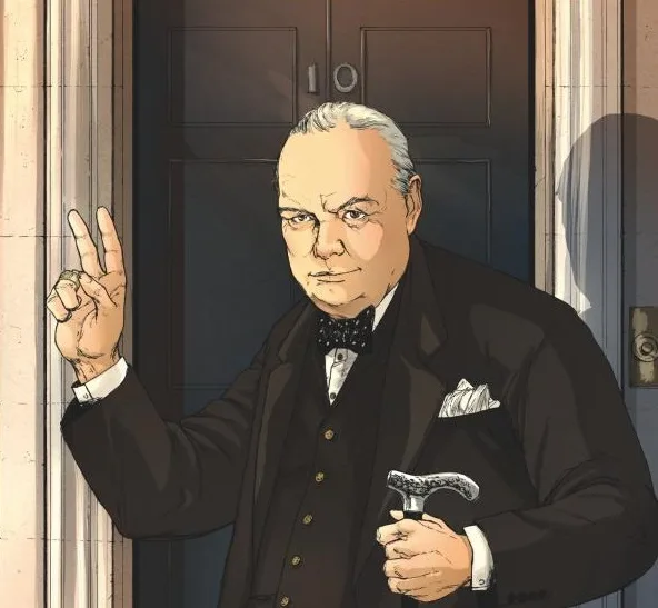 Winston Churchill comic character